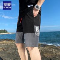 罗蒙（ROMON）短裤男夏季2021年休闲工装五分裤沙滩裤宽松大码5分裤马裤中裤大裤衩男装潮流
