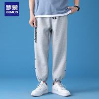 罗蒙（ROMON）裤子男2021春季新款韩版潮流休闲长裤宽松潮牌束脚运动百搭