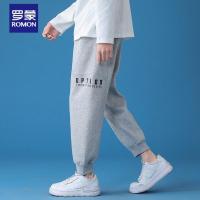 罗蒙（ROMON）裤子男士春秋季运动休闲卫裤韩版潮流港风束脚休闲裤