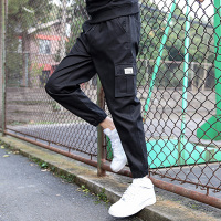 罗蒙（ROMON）新款春秋纯棉工装裤男休闲裤男裤子男宽松裤九分裤哈伦裤长裤