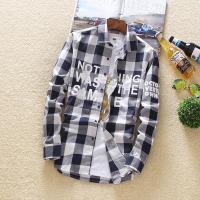 罗蒙（ROMON）男士长袖衬衫春季青少年寸衫韩版潮流格子衬衣夏装学生外衣服