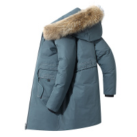 2021新款冬季羽绒服中长款韩版潮流毛领连帽外套男保暖外衣