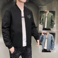 罗蒙（ROMON）夹克男2021新品秋季韩版潮流立领春秋男士上衣休闲外套男装