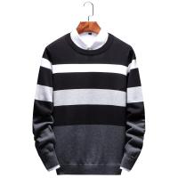 拉贝夏尔男士毛衣冬季新款套头圆领毛衣男休闲保暖打底针织衫