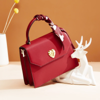 马克华菲牛皮大容量女包高级丝巾手提包单肩包斜挎包