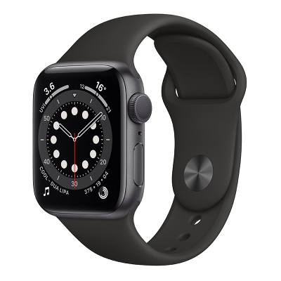 Apple Watch Series 6手表/M00H3CH/A(GPS 44毫米 深空灰色铝金属表壳 搭黑色运动型表带