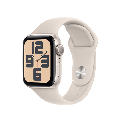 Apple Watch SE GPS+蜂窝 40 毫米星光色铝金属表壳 星光色运动型表带 - M/L MRG23CH/A