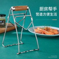 304不锈钢创意花梨木柄防烫夹隔热取碗器蒸盘夹碗碟提盘夹