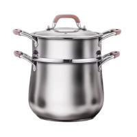 赫巴兹蒸锅家用蒸笼不锈钢蒸格304不锈钢煲粥蒸馒头燃气灶汤锅