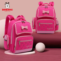 巴布豆BOBDOG 小学生书包女童孩一二年级减负护脊超轻儿童背书包