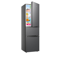 荣事达210升风冷无霜三门家用大容量电冰箱 变频二级节能低噪租房中门软冷冻保鲜冷冻冰箱R210FTGB(钛深灰)