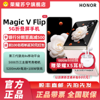 [新品购机赠耳机]荣耀Magic V Flip 12GB+1TB香槟粉 5G智能手机 折叠屏手机 4.0英寸大外屏+6.8英寸内屏 单反级写真相机 青海湖电池 5G AI 拍照