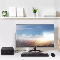 华硕商用Mini迷你主机台式电脑小机箱PN51 AMDR3-5300U 8G 512G win10 21.5寸