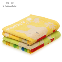 棉田 棉花兔 毛巾 柔软吸水 卡通割绒材质 婴儿童面巾M21101