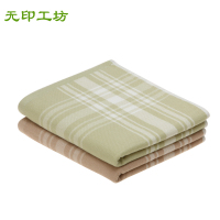 无印工坊弥漫自然棉面巾 纯棉一面纱布一面毛圈吸水洗脸良品毛巾 M1102