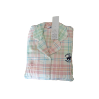 棉田专柜正品POLO翻领开襟居家家居服套装