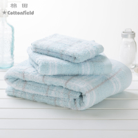 棉田维也纳方面浴套装全棉加厚吸水 方巾面巾浴巾组合可装礼盒