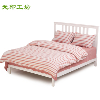 无印工坊林溪全棉床单被套水洗棉四件套简约床上用品T1506