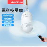 志高(CHIGO)电风扇柔风轻音柔软扇叶正常风 学生宿舍迷你小吊扇 家用电扇遥控蚊帐风扇挂壁扇