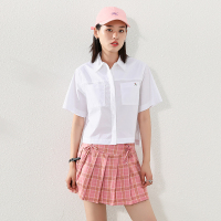 JK制服原创日系夏季学院风刺绣短袖衬衫女基础款衬衣