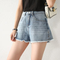 牛仔短裤女夏季薄款甜辣风小个子高腰显瘦宽松a字阔腿热裤子潮ins