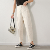 纯棉裤子女新款夏季休闲裤宽松显瘦百搭薄款九分老爹库