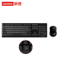 联想(Lenovo)MK21 无线键盘鼠标套装 无线键鼠套装 办公家用台式笔记本一键服务键鼠 黑色