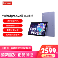 联想(Lenovo) 小新pad pro 2022款 11.2英寸 8G+128G 高通骁龙870处理器 影音办公学习游戏平板 莱茵全局护眼2.5k 烟霞(紫)