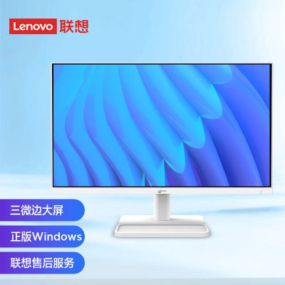 联想来酷一体机电脑台式机23.6英寸高清办公商务家用(N5095 8G 256G )白色