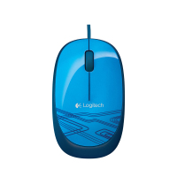 罗技(Logitech)M105有线光电鼠标笔记本台式电脑办公家用游戏-蓝色