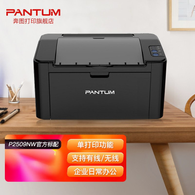 奔图(PANTUM)P2509NW A4黑白激光单功能打印机无线WIFI网络手机平板无线连接企业家庭家用办公打印机高效打印机机身小巧 文档作业试卷材料打印机2