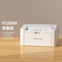 奔图(PANTUM)P2206W(青春版) A4黑白激光单功能打印机无线WIFI网络手机平板无线连接企业家庭家用办公打印机高效打印机机身小巧 文档作业试卷材料打印机1