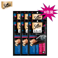 希宝成猫舔食软包罐头宠物猫条零食猫条舔食软包海洋尊享鲣鱼虾48g*6