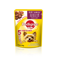 宝路 宠物狗粮狗湿粮 成犬妙鲜包 鸡肝高汤味100g×12包