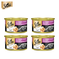 希宝 宠物 猫粮罐头 吞拿蟹柳猫粮罐头汤汁系列85g*4罐