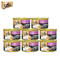 希宝 宠物 猫粮罐头 吞拿蟹柳猫粮罐头汤汁系列85g*8罐