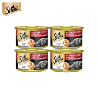 希宝 宠物 猫粮罐头 吞拿鱼清汤鱼片海鲜汤汁系列85g*4罐