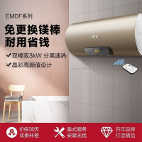 AO史密斯80升电热水器 免更换镁棒 金圭内胆 双棒双3kW速热 晶彩外观 遥控E80MDF 一级能效