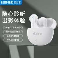 EDIFIER/漫步者 SEK2真无线蓝牙耳机半入耳式降噪音乐蓝牙耳机长续航运动游戏男女X2 白色