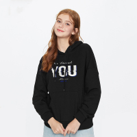 春季新款连帽抽绳字母印花卫衣设计感女小众慵懒风宽松女学生卫衣