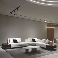 意式轻奢极简现代网红客厅大小户型设计师罗杰Roger转角布艺沙发