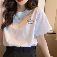夏季简约大气清新宽松纯棉T恤