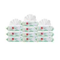 gb好孩子 山羊奶提取液 婴儿新生儿可用湿巾 宝宝湿纸巾80抽带盖*10包