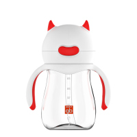 gb好孩子 儿童水杯 宝宝学饮杯 TRITAN吸嘴杯 带手柄 小饿魔系列 9个月以上 240ml 红色