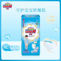 大王GOON 维E拉拉裤 XL44片(12-17kg)短裤尿不湿婴儿加大号柔软干爽 产品升级