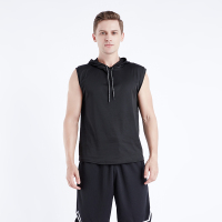 健身背心速干宽松吸汗运动背心男士透气跑步无袖连帽训练衣服坎肩