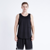 美式篮球训练背心 无袖宽松速干冰丝T恤跑步健身装备坎肩夏季男士