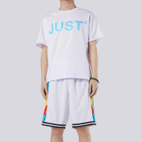 2021夏新款休闲五分裤男潮梵高油画印花篮球短裤跑步训练中裤透气