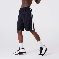 侧边条纹一排扣短裤男夏季五分裤半开宽松篮球运动五分裤潮流直筒阔腿