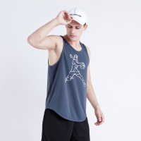 训练背心复古速干健身跑步运动无袖街头男士黑色坎肩夏
